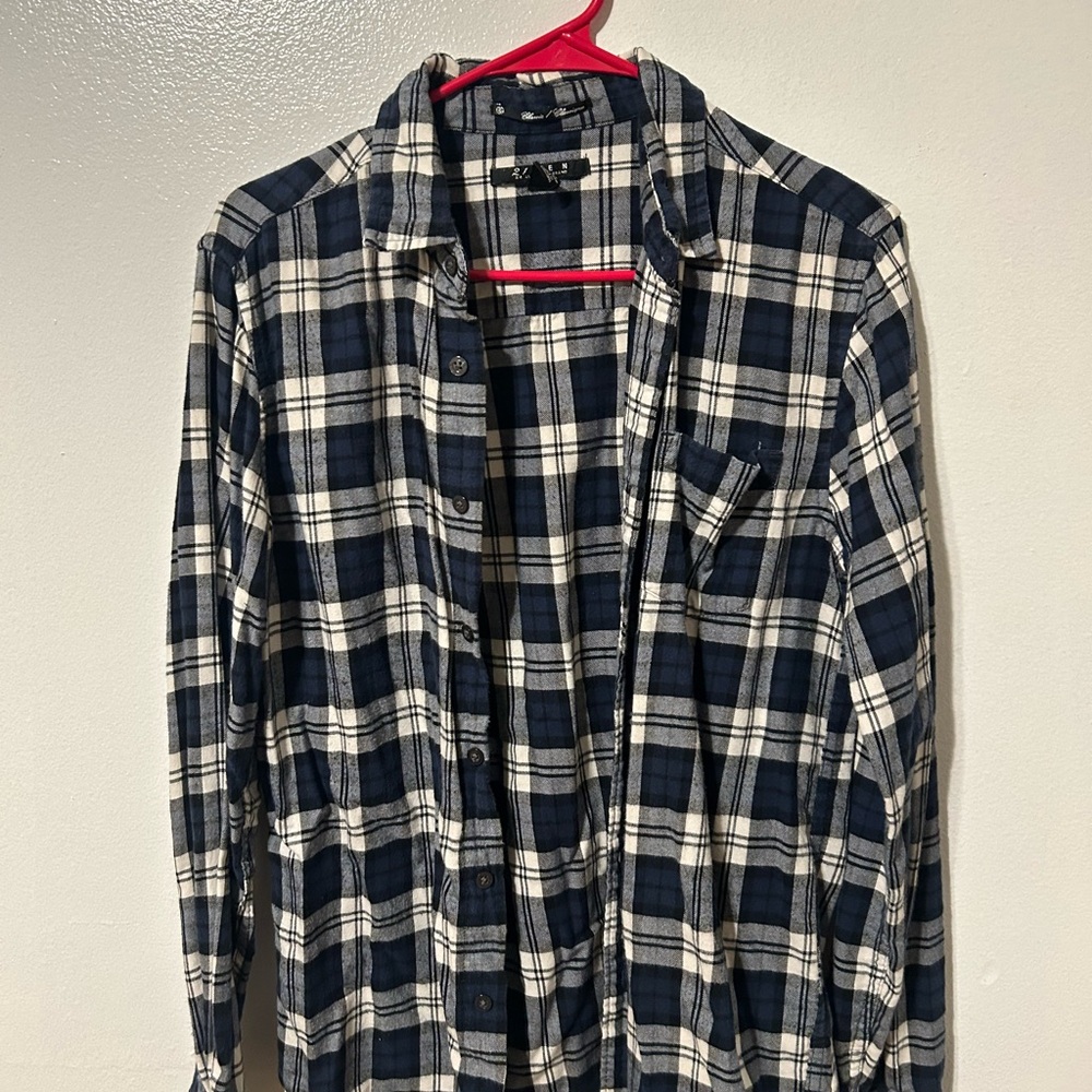 Two plaid button up flannels - Picture 2 of 4